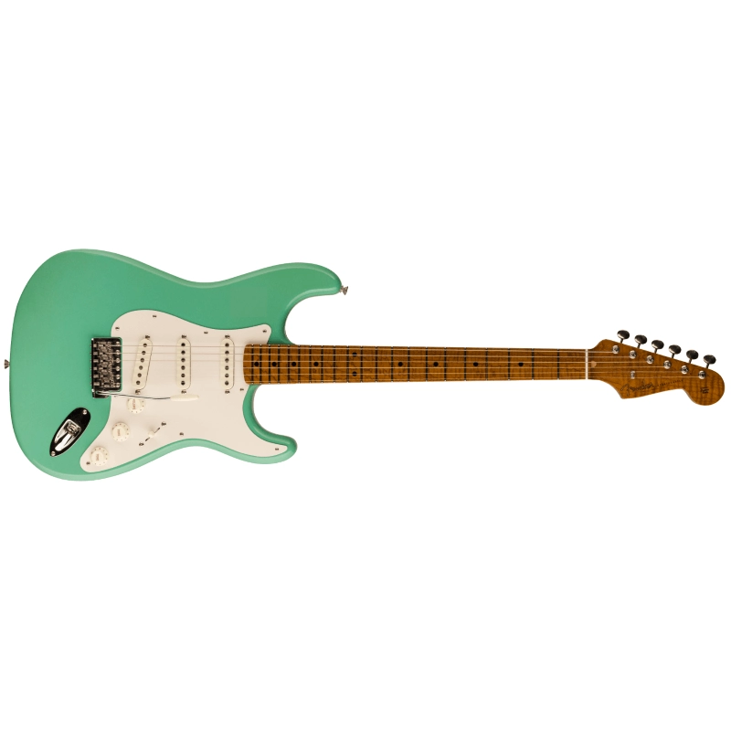 Fender Custom Shop 2023 Limited Edition Roasted '50s Strat® DLX Closet Classic, 1-Piece 4A Roasted Flame Maple, Faded Aged Sea Foam Green