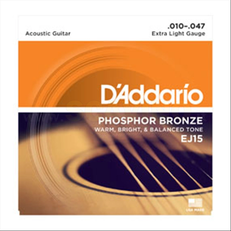D'Addario EJ15 AC 10/47 FOSF Muta di Corde per Chitarra Acustica