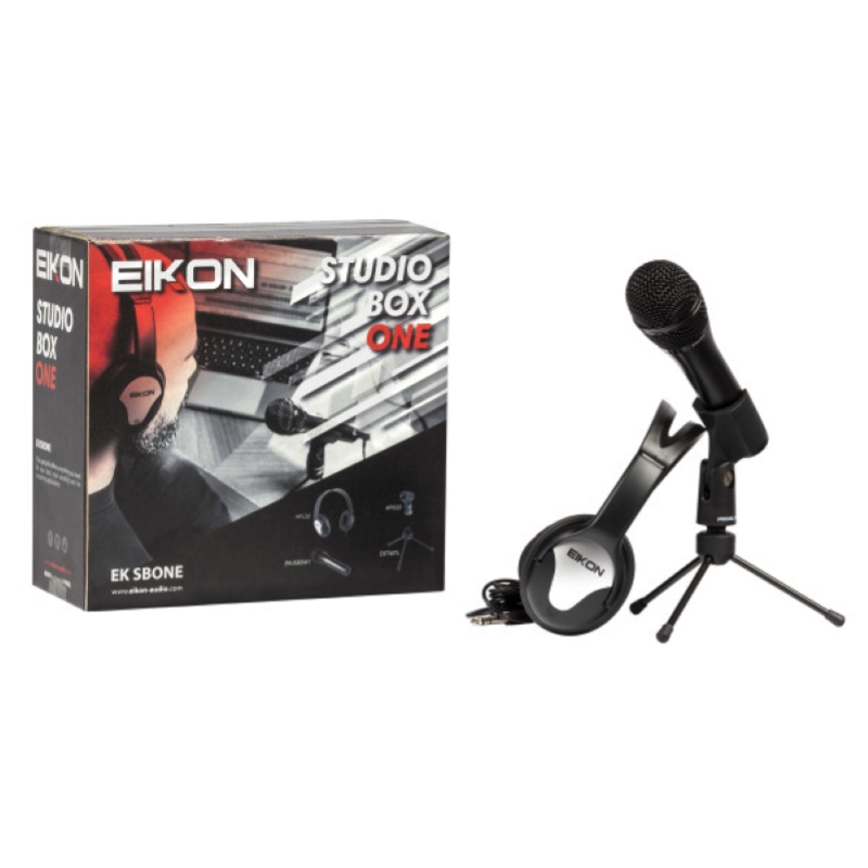 Eikon by Proel EKSBONE Studio Box One Kit con Microfono, Cuffie e Accessori per Podcast