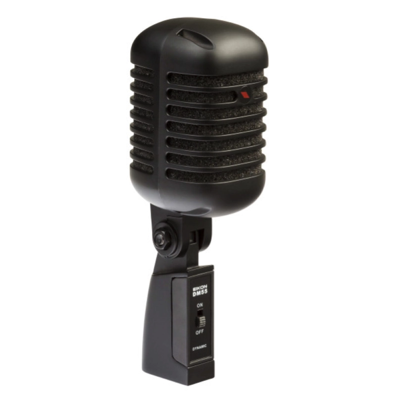 Eikon by Proel DM55V2BK Black Microfono Dinamico per Voce Vintage Style Nero Opaco