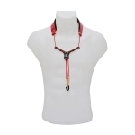 BG S29YBMSH Zen Collarino in Pelle con Distanziatore per Sax Alto, Tenore e Soprano colore Rosso