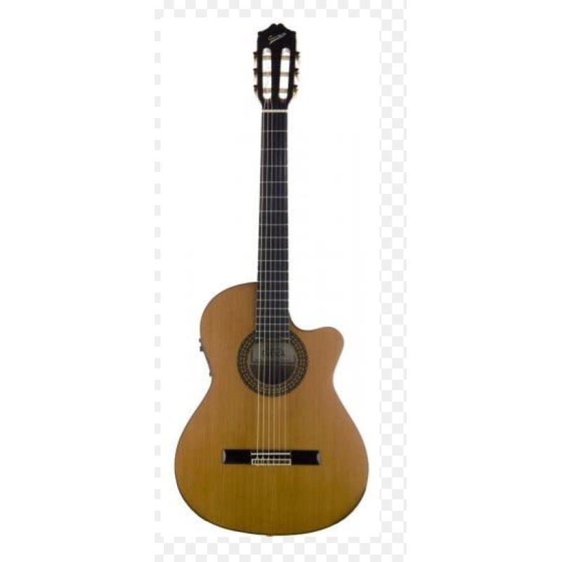 CUENCA 50RCWE2 A Chitarra classica elettrificata a spalla mancante con tavola in abete