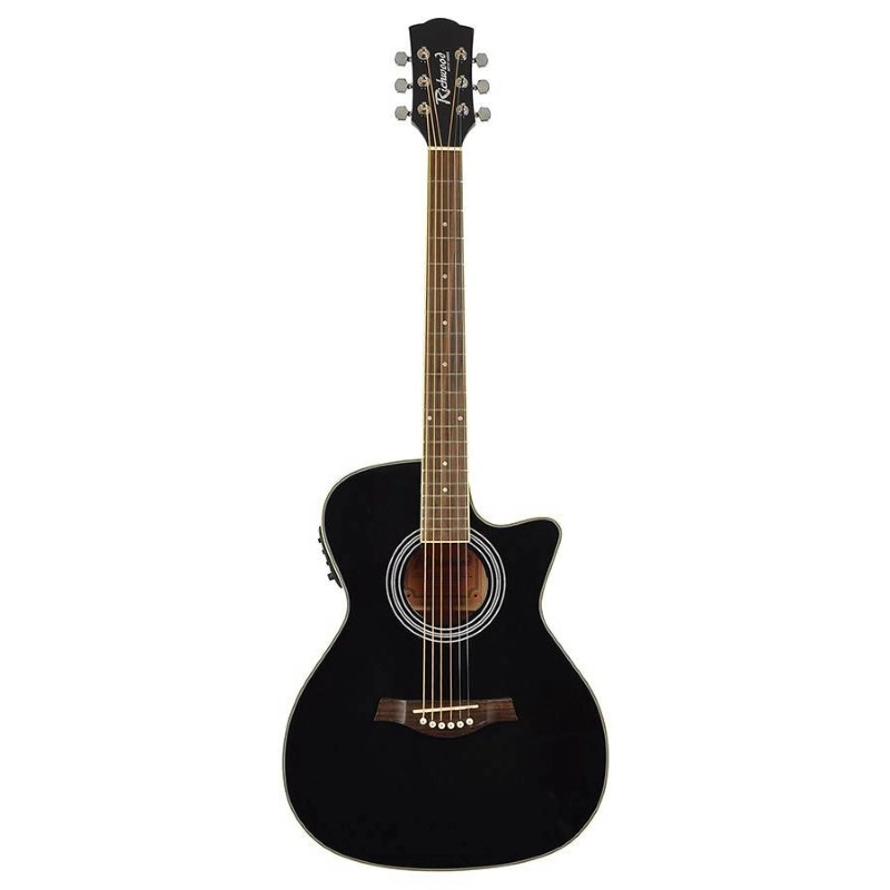 Richwood RC-16-CEBK Chitarra classica narrow elettrificata, cassa stretta, colore nero