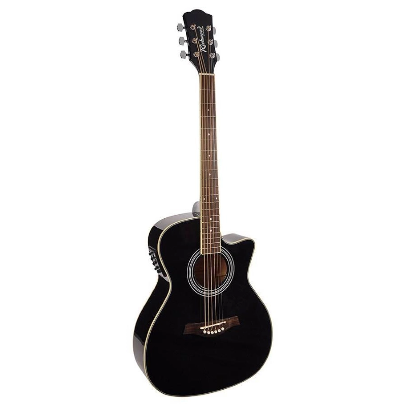 Richwood RC-16-CEBK Chitarra classica narrow elettrificata, cassa stretta, colore nero