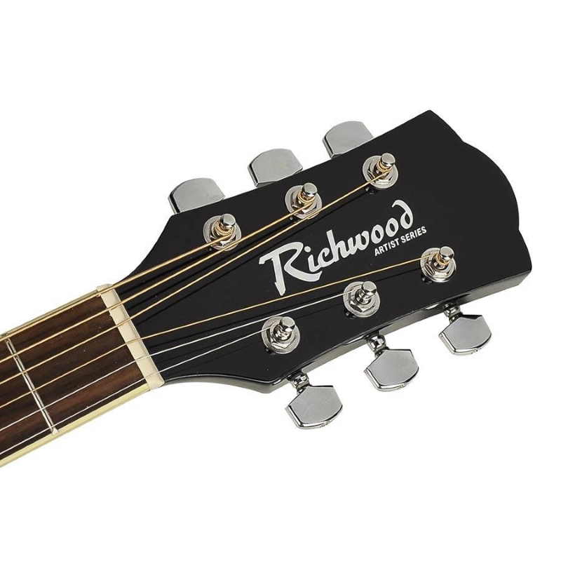 Richwood RC-16-CEBK Chitarra classica narrow elettrificata, cassa stretta, colore nero