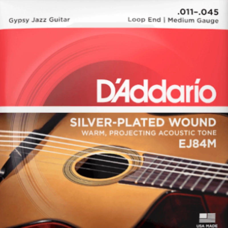 D'addario EJ84M Set corde Gypsy Jazz, Loop End, Medium, 11-45