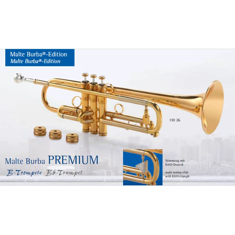 Kühnl & Hoyer Tromba Malte Burba Premium Goldbrass con custodia