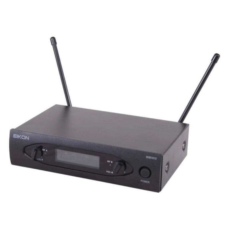 Eikon by Proel WM101DM V2 Coppia di Microfoni Palmari Wireless con Ricevitore UHF