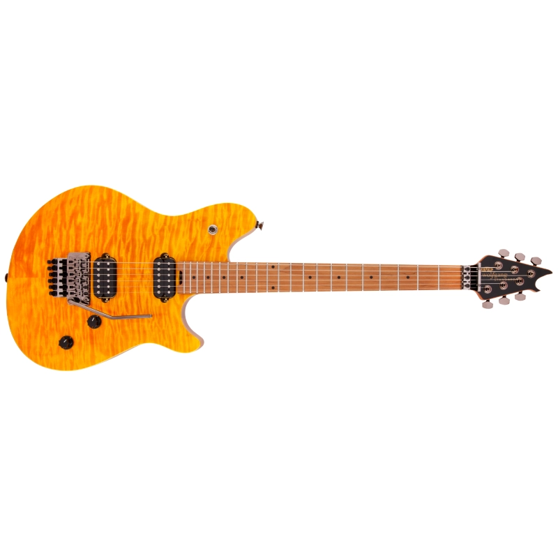 EVH Wolfgang® WG Standard QM, Baked Maple Fingerboard, Transparent Amber