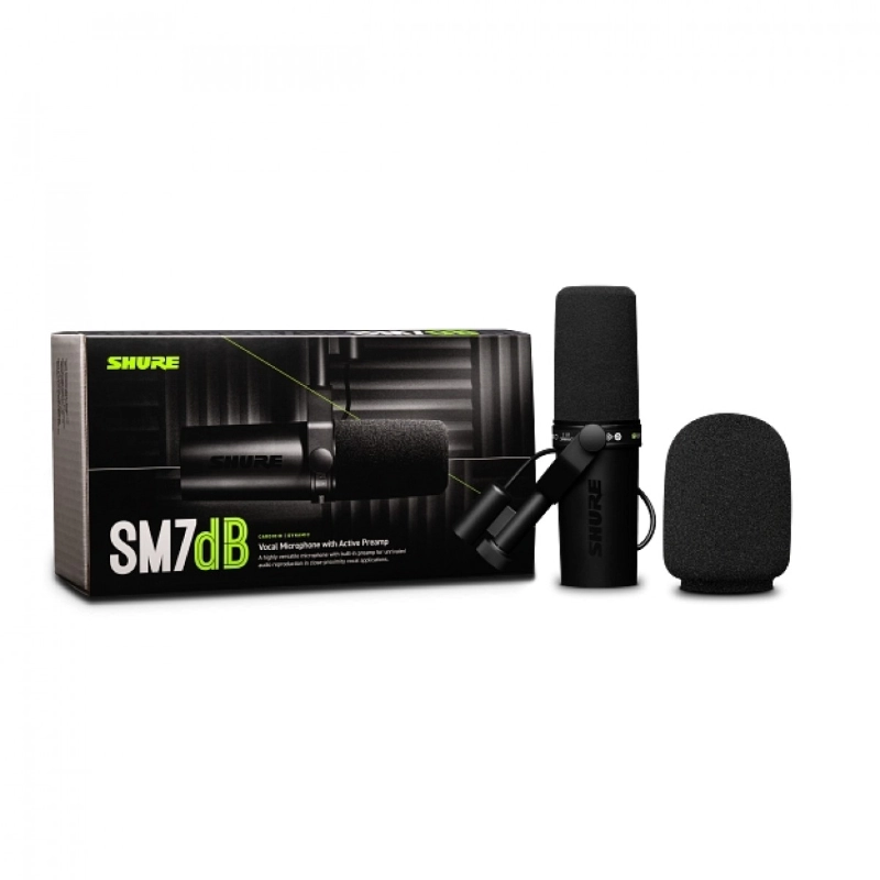 SHURE SM7DB Dynamic Vocal Microphone With Built-in Preamp