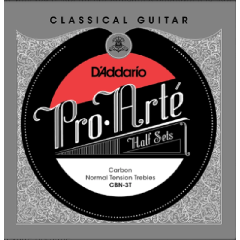 D'Addario CBH-3T ProArté Set Nylon Carbon Treble Hard Tension