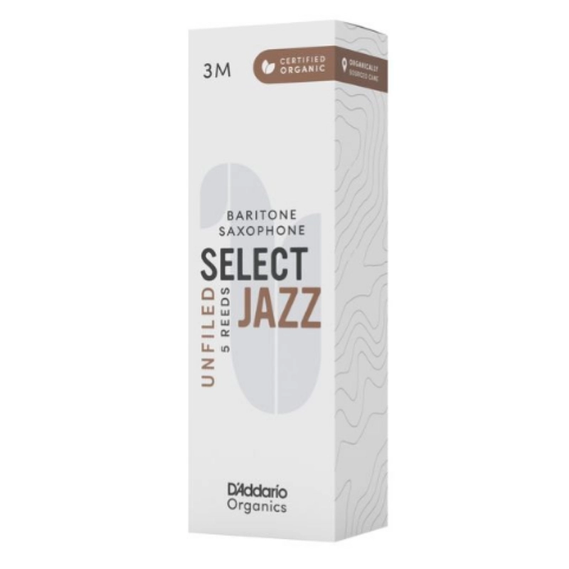D'Addario Organic Select Jazz Unfiled Ance per Sax Baritono 3M
