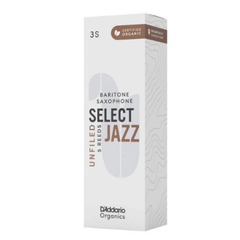 D'Addario Organic Select Jazz Unfiled Ance per Sax Baritono 3S