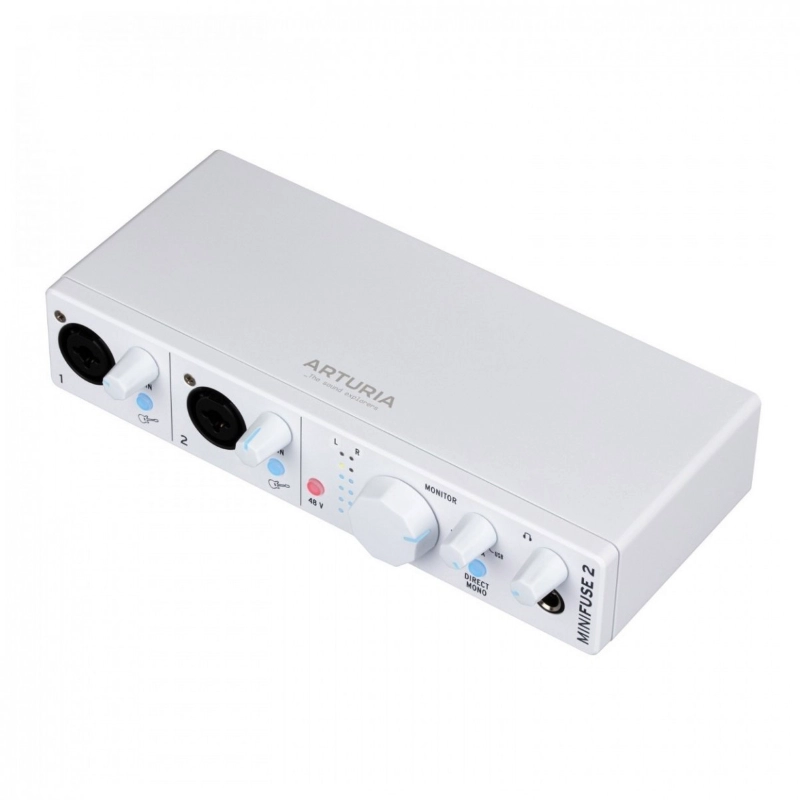 Arturia MiniFuse Recording Pack White Bundle con MiniFuse 2, Microfono, Cuffia e Cavi
