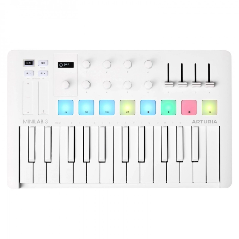 Arturia MiniLab 3 Alpine White Controller USB 25 Tasti Mini Total White