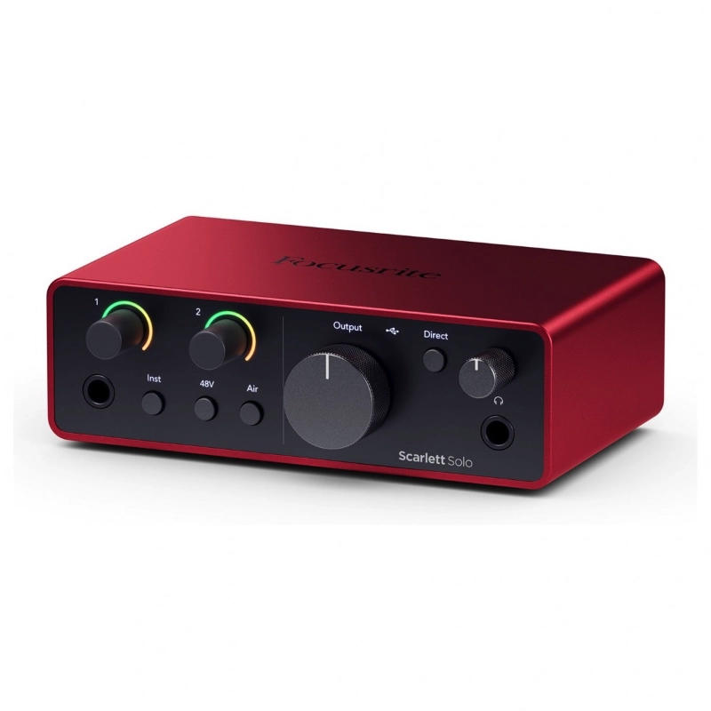 Focusrite Scarlett Solo Studio 4th Gen Bundle per Studio di Registrazione con Interfaccia Microfono e Cuffie