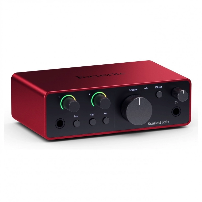 Focusrite Scarlett Solo Studio 4th Gen Bundle per Studio di Registrazione con Interfaccia Microfono e Cuffie