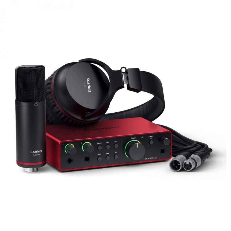 Focusrite Scarlett 2i2 Studio 4th Gen Bundle per Studio di Registrazione