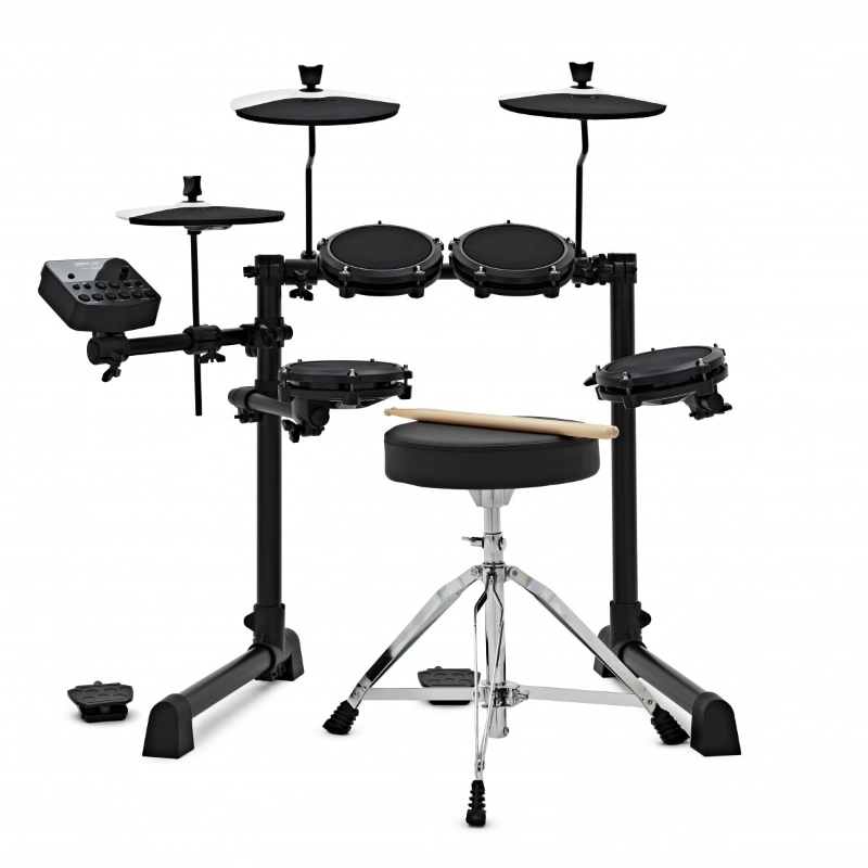 Alesis Debut Kit Batteria Elettronica 7 Pad con Modulo Sonoro e Pelli Mesh