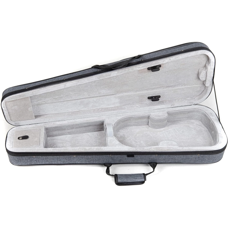 PURE GEWA Astuccio Sagomato per Violino 1/4 Grigio/Viola
