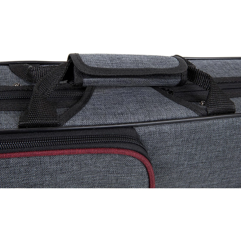 PURE GEWA Astuccio Sagomato per Violino 1/4 Grigio/Viola