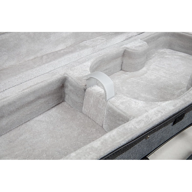 PURE GEWA Astuccio Sagomato per Violino 1/4 Grigio/Viola