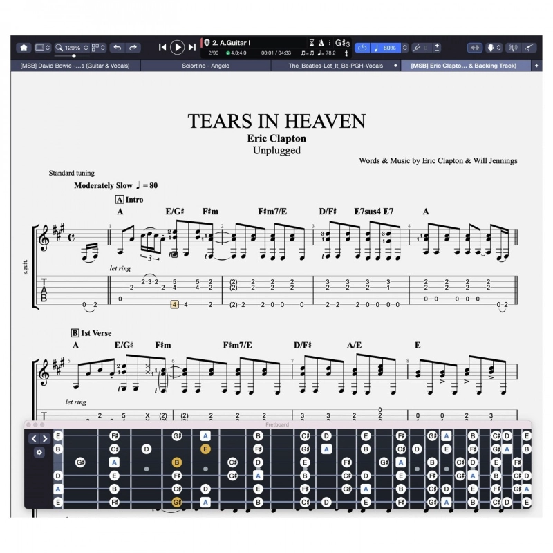 Arobas Music Guitar Pro 8 Software per la Notazione ed Editing di Tablature