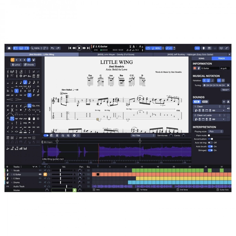 Arobas Music Guitar Pro 8 Software per la Notazione ed Editing di Tablature