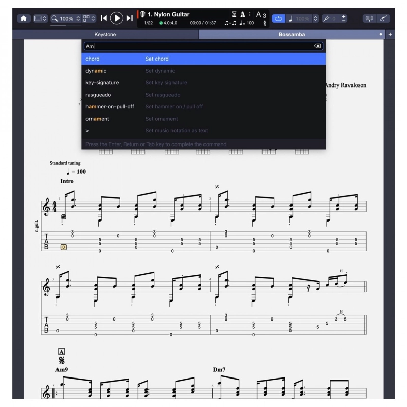 Arobas Music Guitar Pro 8 Software per la Notazione ed Editing di Tablature