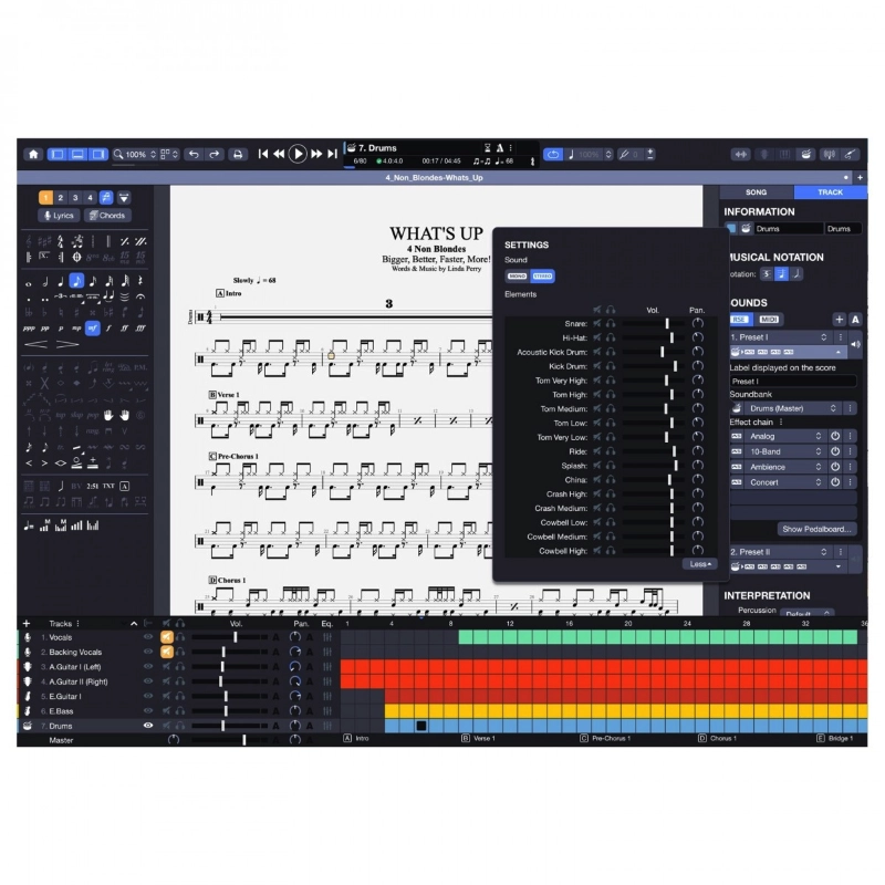 Arobas Music Guitar Pro 8 Software per la Notazione ed Editing di Tablature