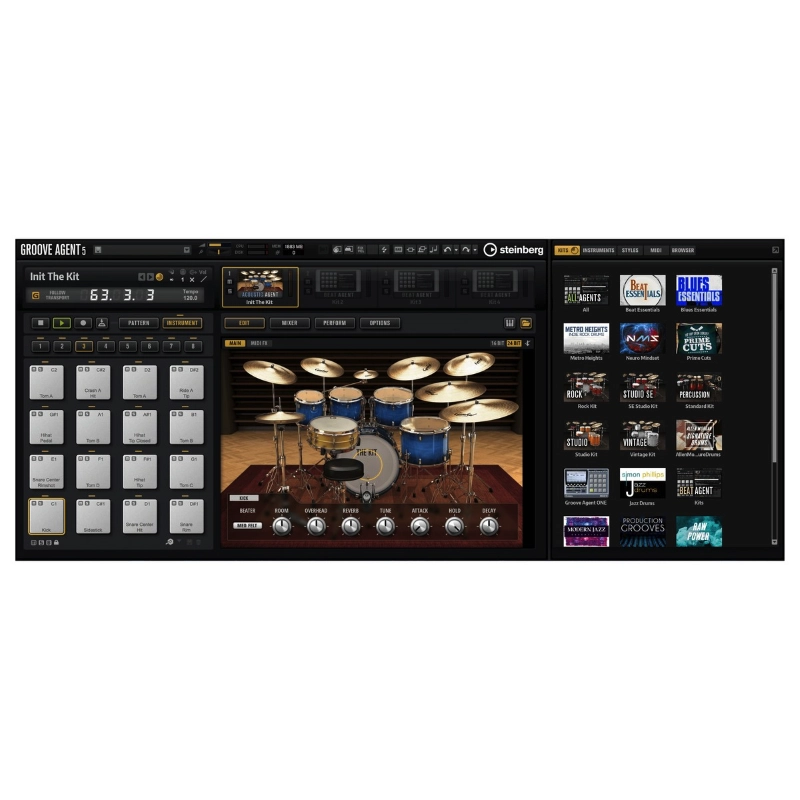 Steinberg Groove Agent 5 - Educational Software per Batterie e Percussioni Virtuali