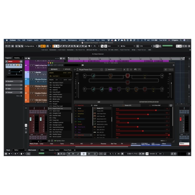 Steinberg The Guitar Recording Kit con Interfaccia UR22C, Plug-In Ampli ed FX per Chitarra, Software DAW Audio/MIDI