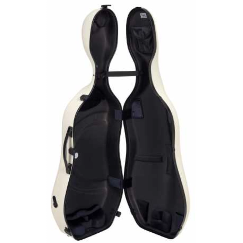 Bam SUP1005XLWN CUSTODIA HIGHTECH" SUPREME ICE IN POLICARBONATO PER VIOLONCELLO - WHITE - BLACK VERSION"