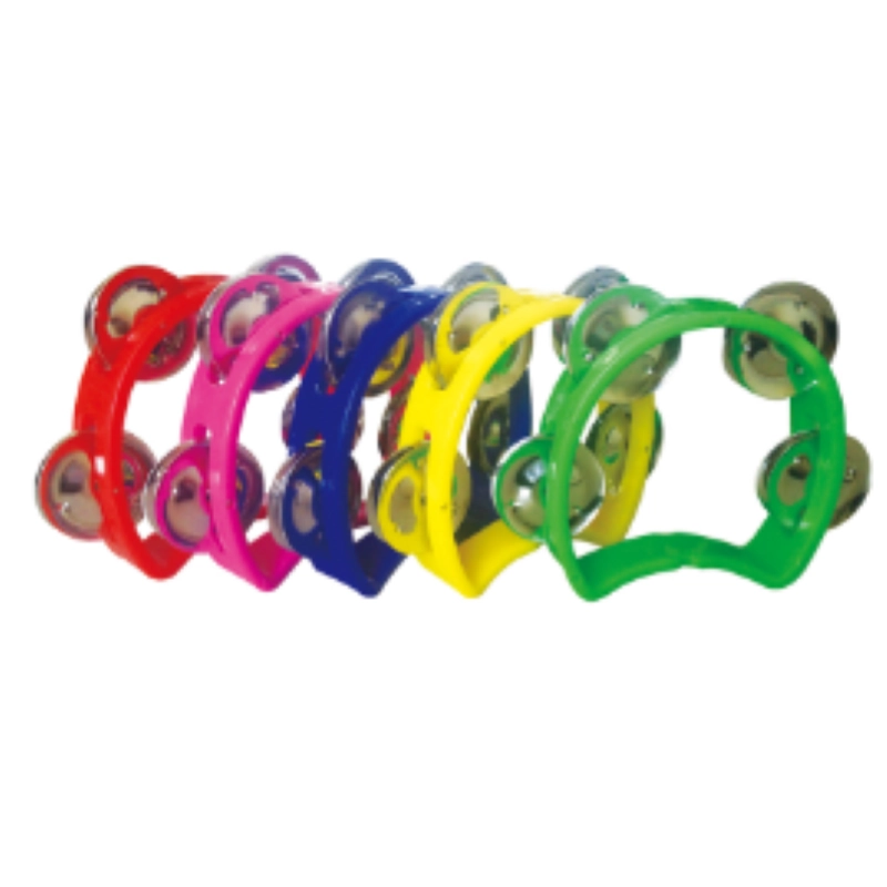 Tamburello Mini in plastica a 1/2 luna - 4 sonagli cm.10