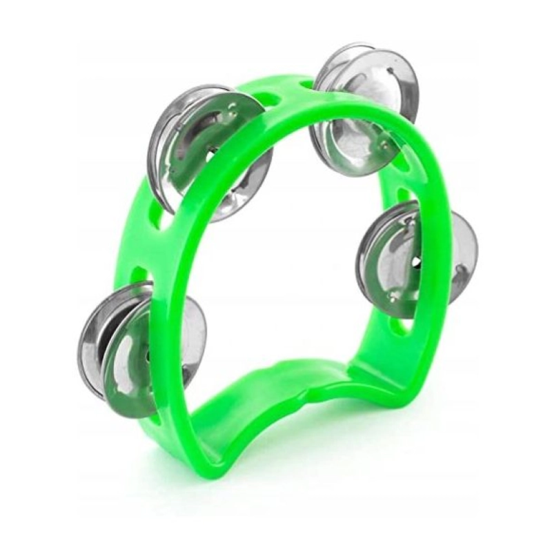 Tamburello Mini in plastica a 1/2 luna - 4 sonagli cm.10