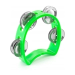 Tamburello Mini in plastica a 1/2 luna - 4 sonagli  cm.10