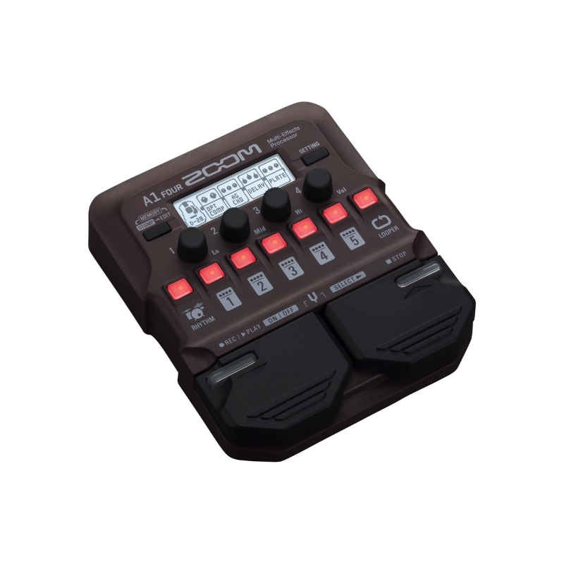 Zoom A1 FOUR Processore di Effetti per Chitarra e Basso Acustico Sax Tromba Violino e Armonica