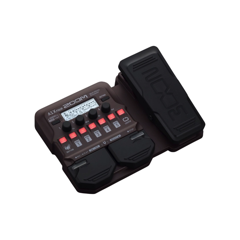 Zoom A1X FOUR Processore di Effetti per Chitarra e Basso Acustico Sax Tromba Violino e Armonica con Pedale di Espressione