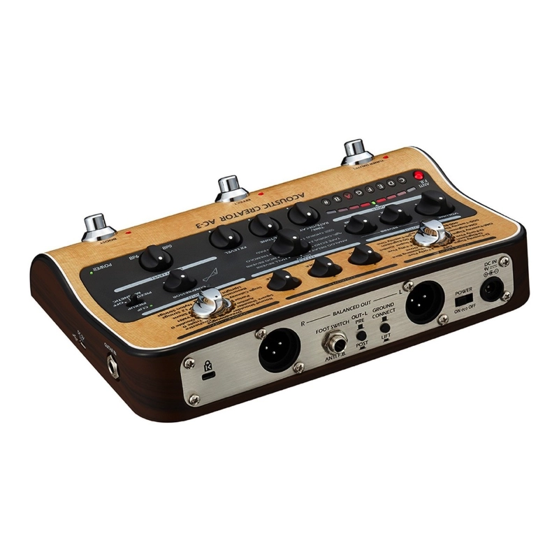 Zoom AC3 DI Box Stereo per Chitarra Acustica con Multieffetto EQ 3-Bande