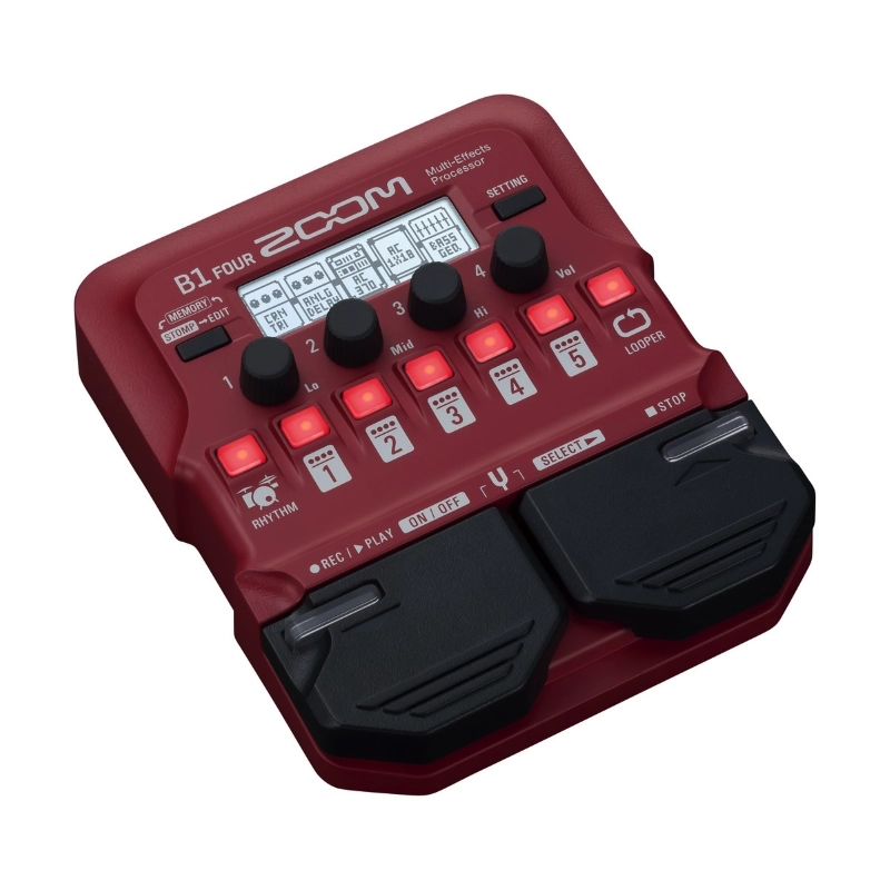 Zoom B1 FOUR Multieffetto per Basso con Looper e Pattern Ritmici