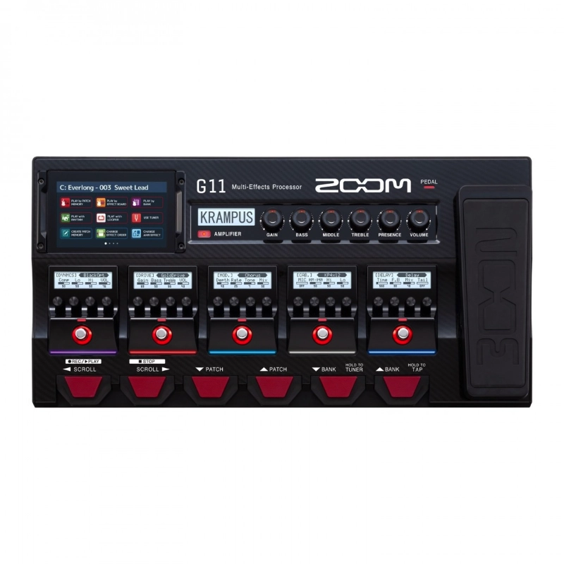 Zoom G11 Pedaliera Multieffetti per Chitarra con Simulatore di Amplificatori e Interfaccia Audio