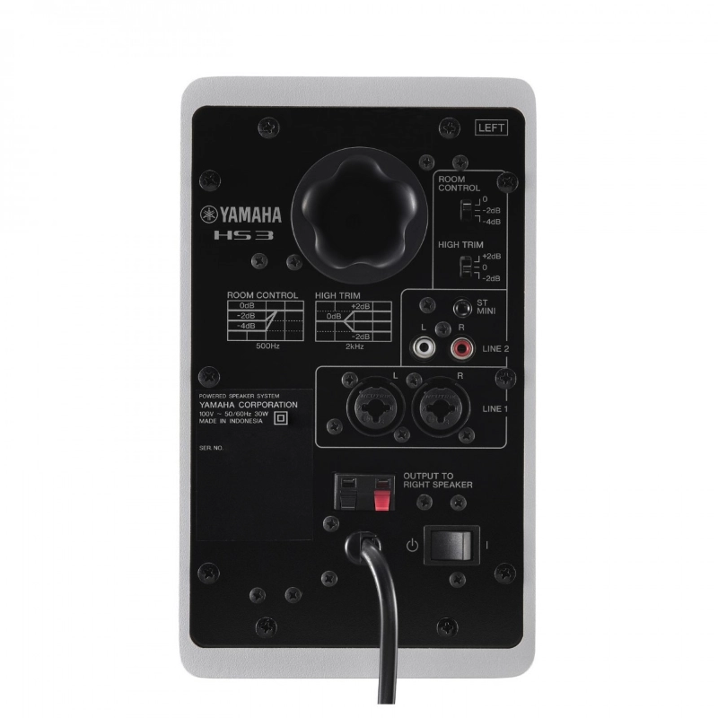 Yamaha HS3W White Coppia di Monitor Attivi Bass-Reflex 3.5" 52W Bianchi