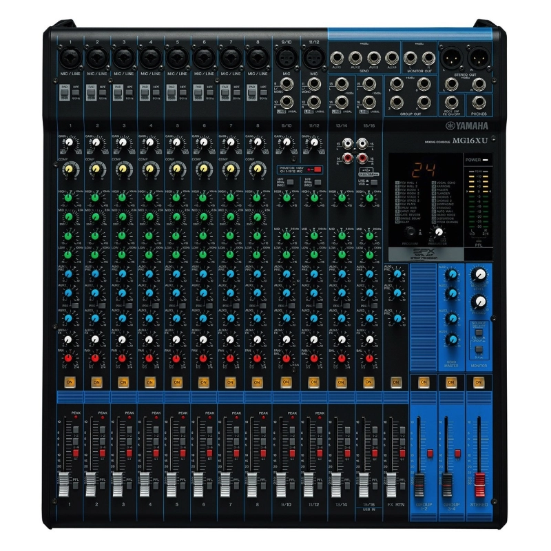 Yamaha MG16XU Mixer 16 Canali USB con Alimentazione Phantom ed Effetti