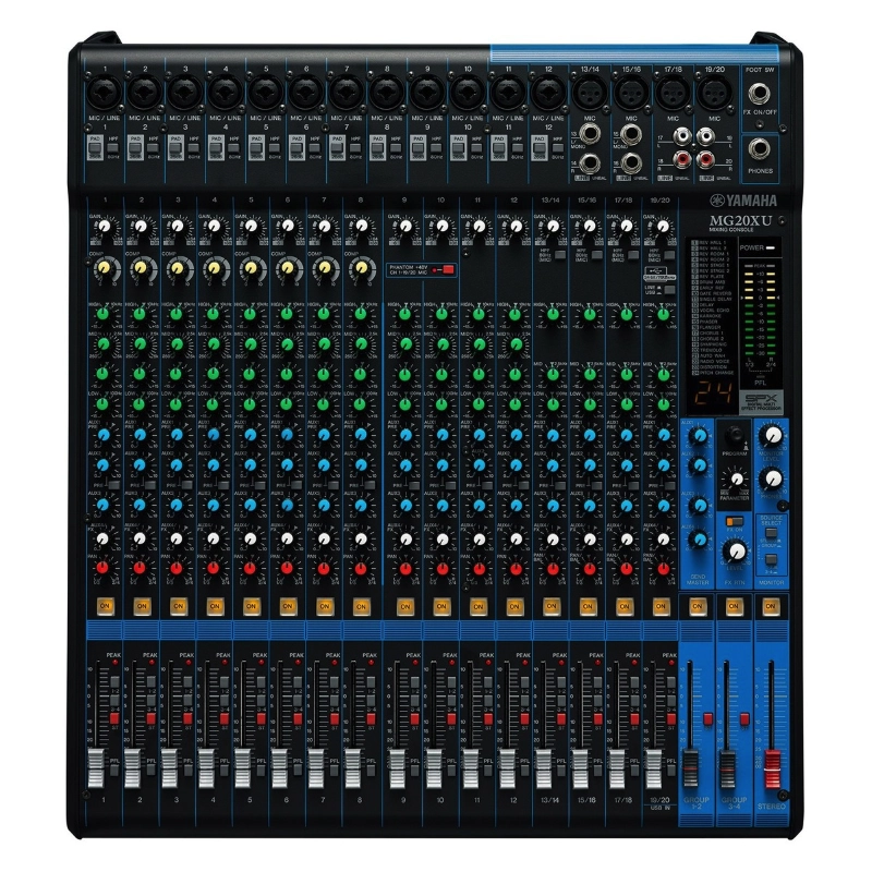 Yamaha MG20XU Mixer 20 Canali USB con Alimentazione Phantom ed Effetti