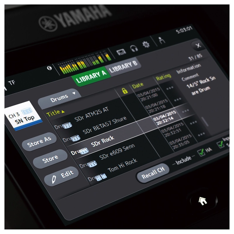 Yamaha TF3 Mixer Digitale 24 Canali con 48 Input e 25 Fader Motorizzati + Nuendo Live