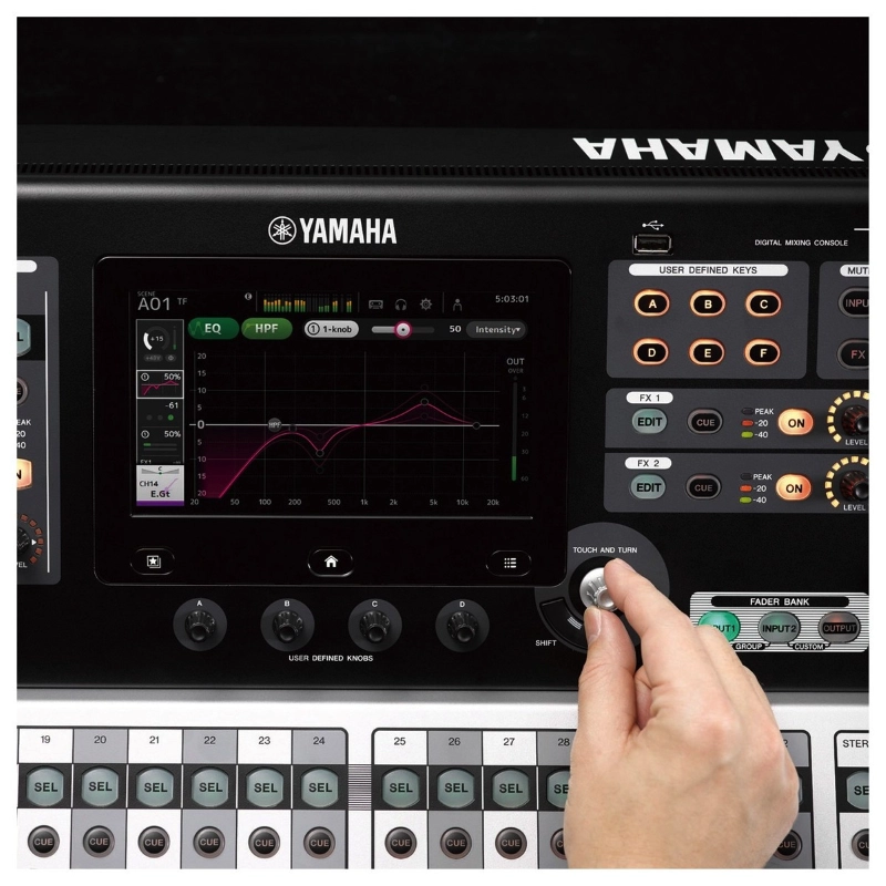 Yamaha TF3 Mixer Digitale 24 Canali con 48 Input e 25 Fader Motorizzati + Nuendo Live