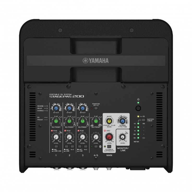 Yamaha Stagepas 200BTR Sistema PA Portatile con Mixer Digitale 5 Canali e Batteria 180W