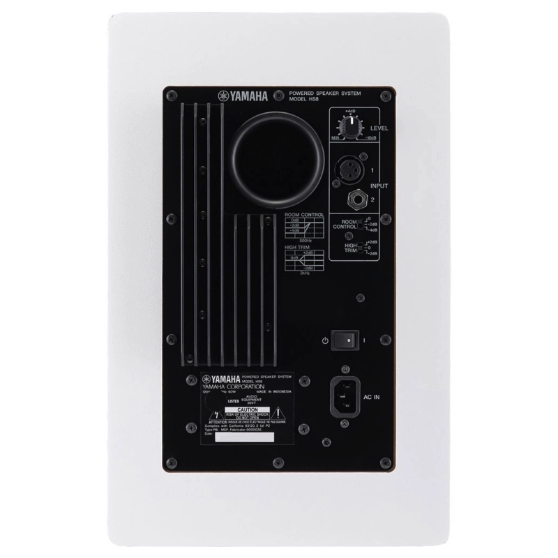 Yamaha HS5W Risparmio 3 Coppia di Monitor da Studio con 2 Cavi XLR-XLR e Pad Isolanti Bianco