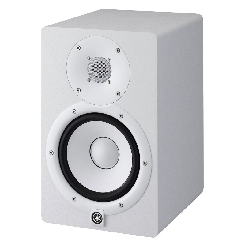 Yamaha HS7W Risparmio 3 Coppia di Monitor da Studio con 2 Cavi XLR-XLR e Pad Isolanti Bianco