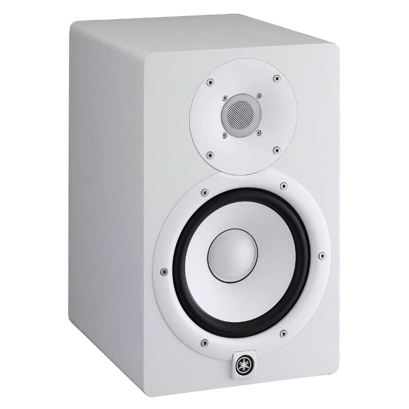 Yamaha HS7W Risparmio 4 Coppia di Monitor da Studio con 4 Cavi XLR-XLR e Pad Isolanti Subwoofer Bianco